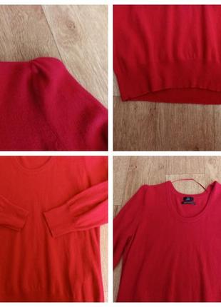 🦄🦄f&f кашеміровий теплий жіночий светр рукав 3/4 червоний на 48🦄🦄9 фото