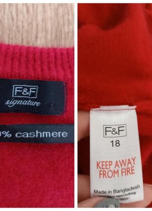 🦄🦄f&f кашеміровий теплий жіночий светр рукав 3/4 червоний на 48🦄🦄10 фото
