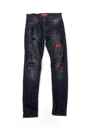 Джинсы эксклюзивные mewreg jeans, черные, винтажные, неформальные3 фото