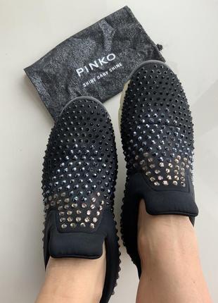 Pinko итальянские кроссовки с камнями swarovski