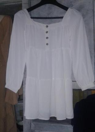 Блуза туника платье с открытыми плечами10 фото