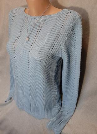 Изысканный женский джемпер свитшот нежно-голубого цвета select размер м9 фото