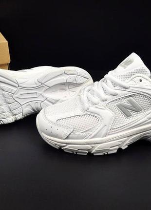 Кроссовки женские new balance 530 all white 36-41 кроссовки женские кожа текстиль сетка2 фото