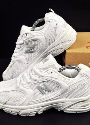 Кроссовки женские new balance 530 all white 36-41 кроссовки женские кожа текстиль сетка6 фото