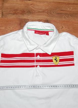 Крутая х/б футболка рубашка поло ferrari scuderia , номерной  оригинал, по бирке - s7 фото