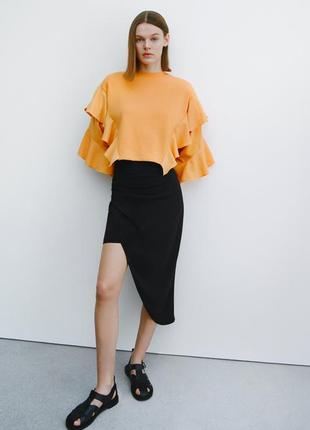 Світшот, кофта з воланами оверсайз zara