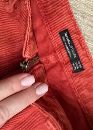 Красная джинсовая юбка мини bershka3 фото