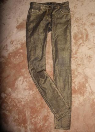 Джинси скіні штани h&m золотистого кольору