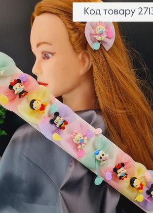 Заколки дитячі disney 10шт/уп, набір різнокольорових яскравих заколок для волосся