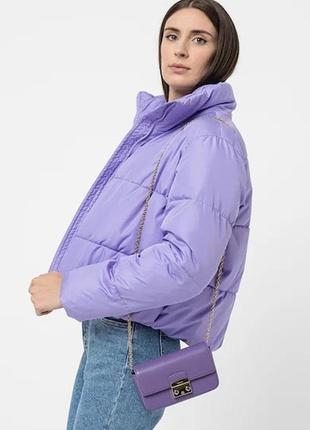 Демисезонная куртка бомбер лавандового, сиреневого цвета от vero moda5 фото