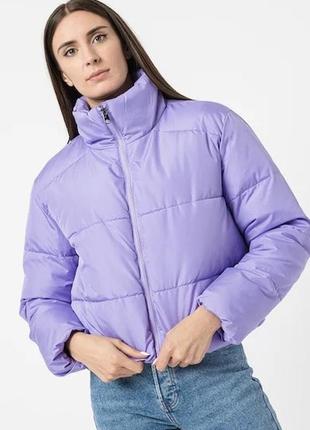 Демисезонная куртка бомбер лавандового, сиреневого цвета от vero moda6 фото