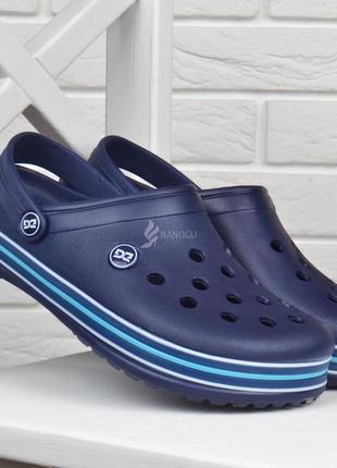 Сабо мужские кроксы clogs влагостойкие облегченные синие1 фото