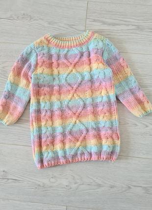 Тепле веселе плаття на дівчинку