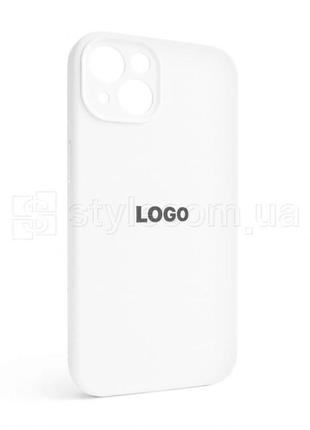 Чохол full silicone case для apple iphone 13 white (09) закрита камера