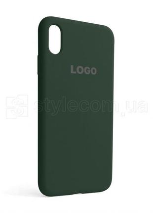 Чохол full silicone case для apple iphone xs max atrovirens green (54)