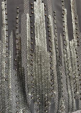 Шикарный топ блуза декорирована перьями и пайетками mint velvet m3 фото