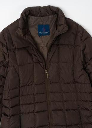 Moncler vintage long down coat jacket&nbsp;brown женская куртка пуховик2 фото