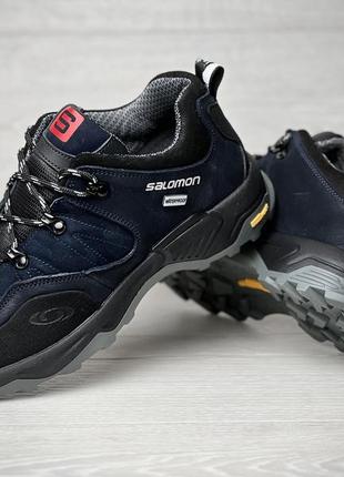 Мужские кожаные кроссовки salomon contagrip denim3 фото