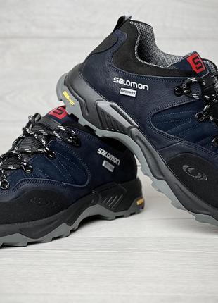 Мужские кожаные кроссовки salomon contagrip denim2 фото