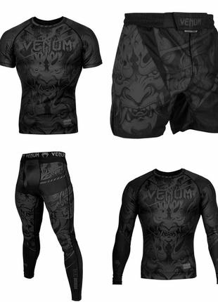 Venum devil 4в1: рашгард, футболка, шорты, леггинсы