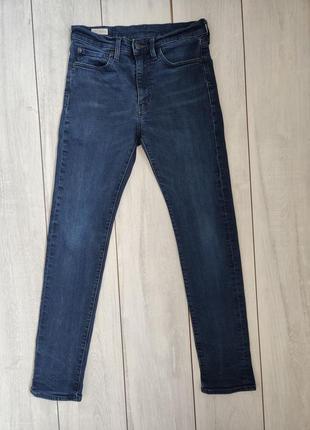 Оригінальні сині стрейчеві джинси levis 510 пояс 38 см1 фото