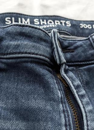 Вузькі чоловічі джинсові бріджи шорти стрейч еластичні slim 32 m3 фото