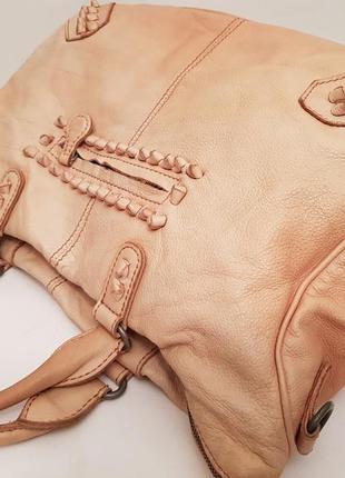 Суперроскошная кожаная сумка liebeskind красивый пудровый градиент5 фото
