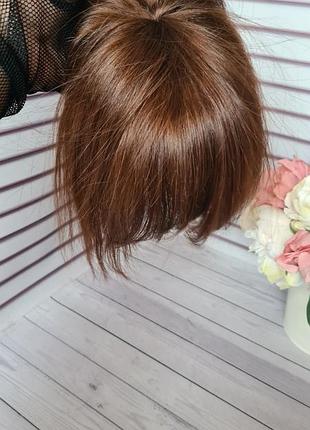 Накладка на макушку челка шторка 100% натуральный волос.