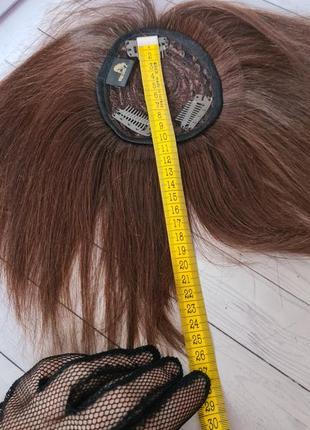 Накладка на макушку челка шторка 100% натуральный волос.