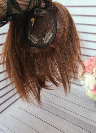 Накладка на макушку челка шторка 100% натуральный волос.