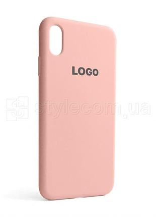 Чохол full silicone case для apple iphone xs max light pink (12)