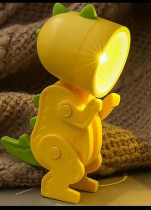 Мини led настольная лампа/ночник игрушка динозавр1 фото