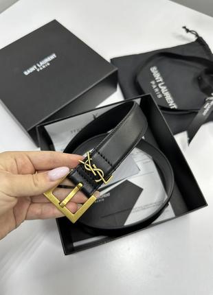 Кожаный женский ремень ysl длина 100 см