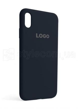 Чехол full silicone case для apple iphone xs max dark blue (08)