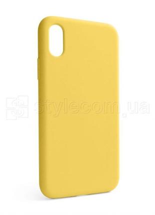 Чехол full silicone case для apple iphone x, xs yellow (04) (без логотипа)