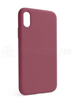 Чехол full silicone case для apple iphone x, xs maroon (42) (без логотипа)
