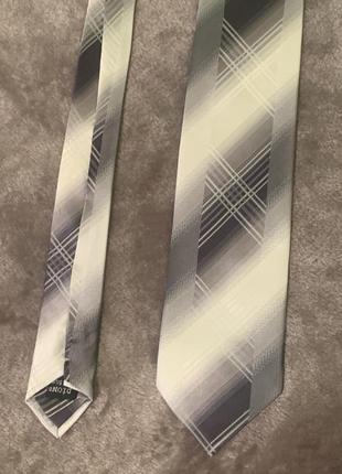Краватка dione в сіру смужку2 фото