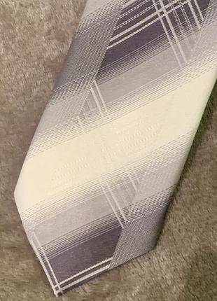 Краватка dione в сіру смужку3 фото