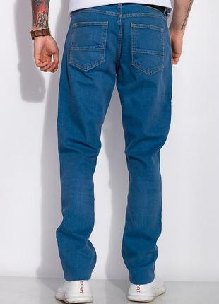 Новые базовые мужские светлые голубые джинсы прямого кроя из натурального коттона5 фото