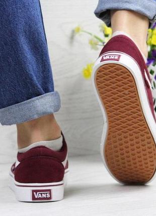 Женские бордовые  кеды vans  ❤  кеды ванс5 фото