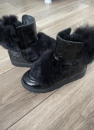 Зимние сапожкие,фирменные, кожаные