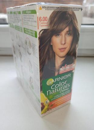 Фарба garnier color naturals 6.0 блок 3 пачки