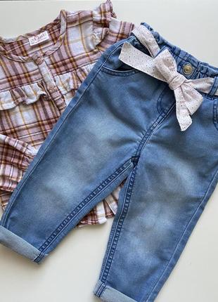 Комплект джинсы и рубашка matalan на 18-23 месяца