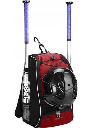 Спортивний рюкзак 22l amazon basics чорний з бордовим3 фото