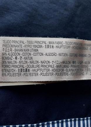Женская легкая куртка ветровка massimo dutti s 44р., темно-синяя, хлопок с нейлоном10 фото