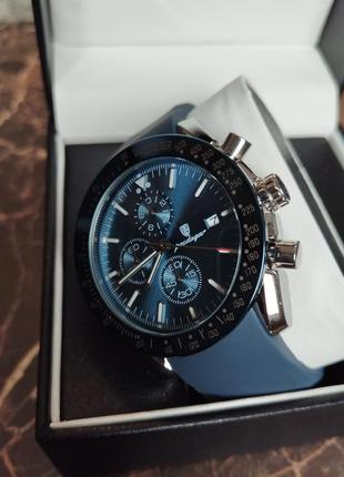 Часы мужские наручные спортивные синие кварцевые мужские часы стрелочные