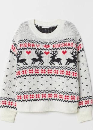 Джемпер белый h&m