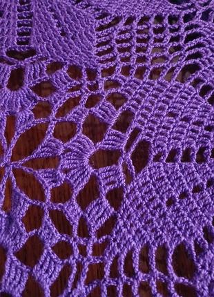 Фиолетовая хлобкова шаль.5 фото