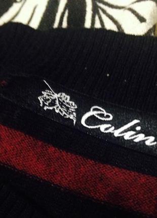 Бордовая кофта свитер colin's s-m невесомая с этикеткой  тонкая в полосочку обмен2 фото