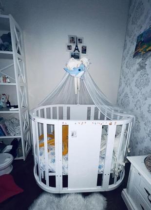 Кругле дитяче ліжечко 6 в 11 фото